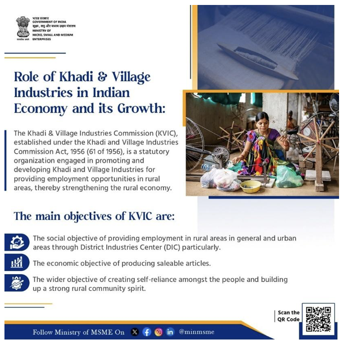 role of khadi and village industries in indian economy and its growth